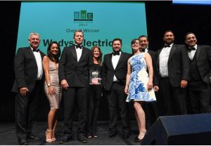 SME Awards 2017 Overall winner Wadys Electrical
