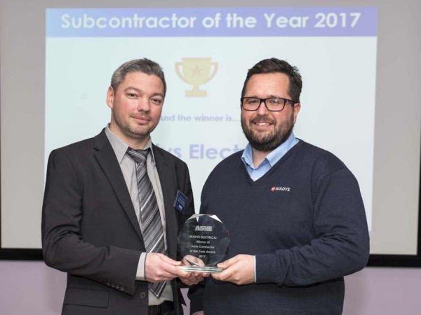 Winner Subcontractor 2017 award for ASHE Construction WADYS AWARD